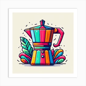 Coffee Pot Illustration Art Print