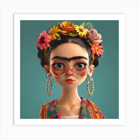 Frida Kahlo Avatar Style Art Print