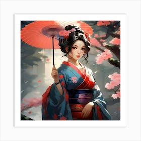 Japanese Geisha Art Print