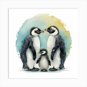 Penguin Family Art Print