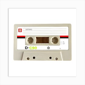 D-90 Cassette Tape Recorder retroVintage Old Art Print