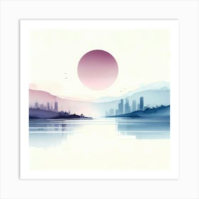 Watercolor Cityscape 3 Art Print