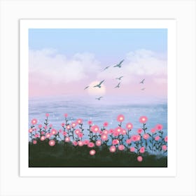 Pink Flowers Art Print