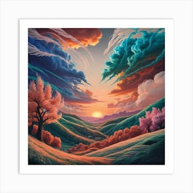 Sky At Sunset Art Print