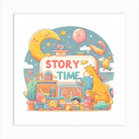 Story Time Art Print