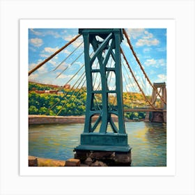 Wheeling Bridge Art Print