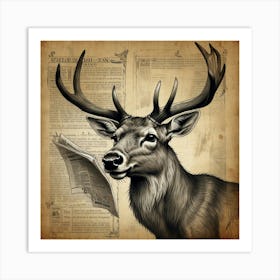 Deer Print 1 Art Print