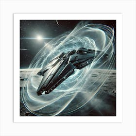 Lunaris Vanguard Gravitational Warp Engine Converted Art Print