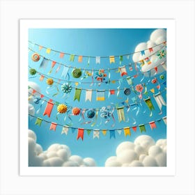 Colorful Banners In The Sky Art Print