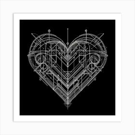 Geometric Heart Art Print