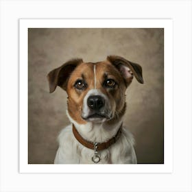 Portrait Of A Dog Art Print