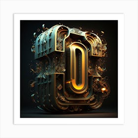 3d Letter O Art Print