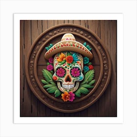 Day Of The Dead Skull 71 Art Print