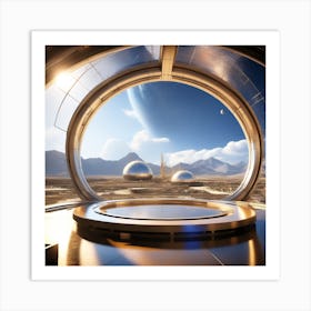 Futuristic Spaceship 42 Art Print