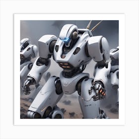 Futuristic Robots 1 Art Print