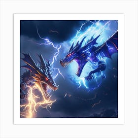 Lightning Dragons 3 Art Print