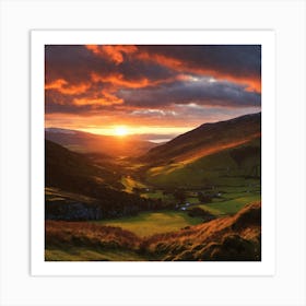 Sunset Over The Valley Art Print