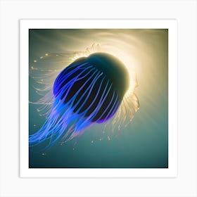 Jellyfish - Jellyfish Stock Videos & Royalty-Free Footage 4 Art Print