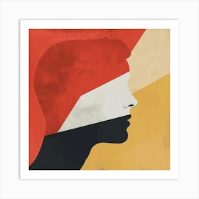 Silhouette Of A Head Art Print