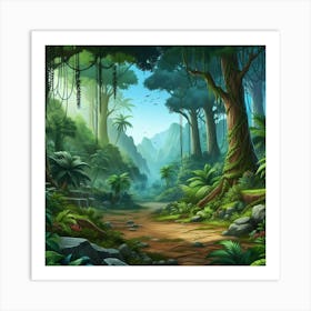 Jungle Landscape Art Print