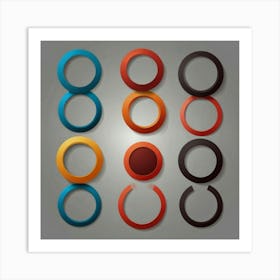 Abstract Circles Art Print