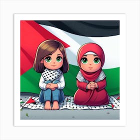 Palestine Girls Art Print