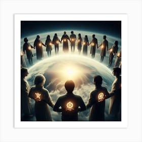 Circle Of Light 3 Art Print