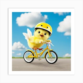 Leonardo Phoenix 09 A Playful Fluffy Yellow Chick With Bright 2 Art Print