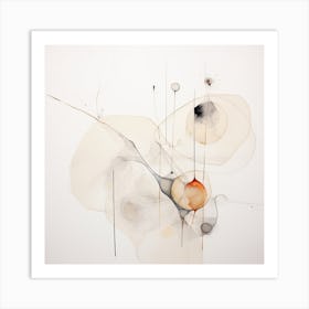 Abstract Organic Minimalist Shapes In Muted Colors 8 Art Print