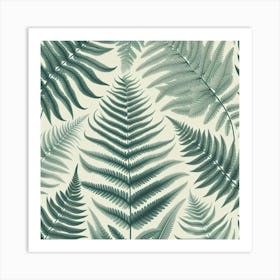 Fern Leaves Wallpaper Art Print