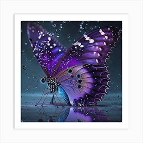 Purple Butterfly 1 Art Print