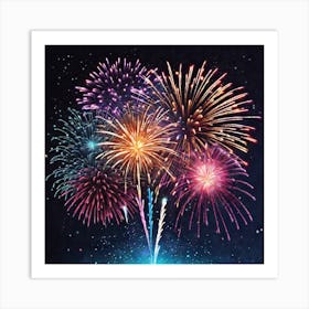 Fireworks In The Sky 14 Art Print