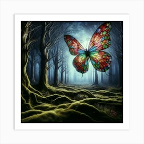 Butterfly In The Forest 29 Art Print