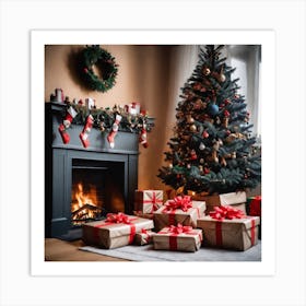 Christmas Tree Stock Videos & Royalty-Free Footage 3 Art Print