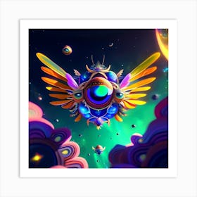 Alien Spacecraft Art Print