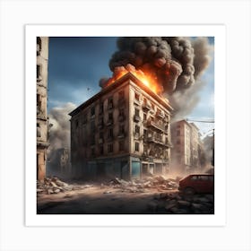 Fire In The City Art Print