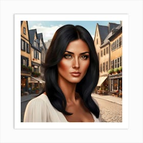 Tanned beauty about town Art Print