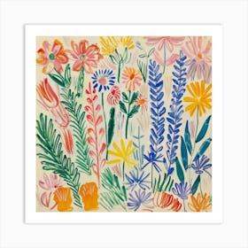 Floral Painting Matisse Style 10 Art Print