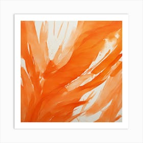 Orange Feathers Art Print