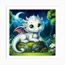 Cute Dragon Art Print