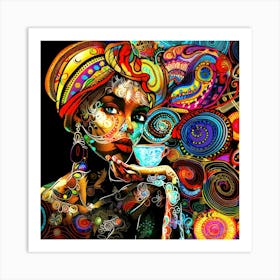 Coffees Swirl - Coffee Queen Art Print