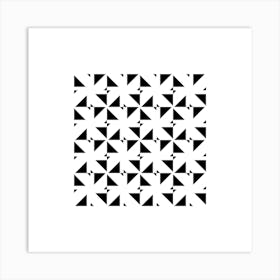 Black And White Triangles Art Print