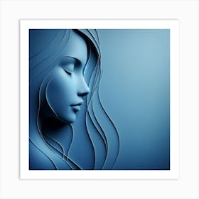 Silhouette a woman 20 Art Print