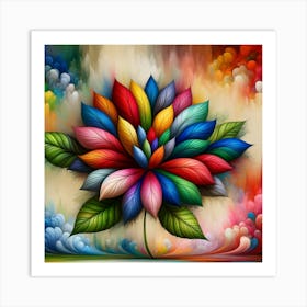 Colorful Flower Painting Art Print