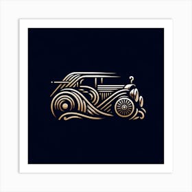 Vintage Car Logo Art Print