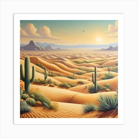 Desert Landscape 3 Art Print