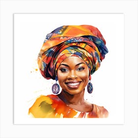 Maraclemente Black Woman Wearing African Headgear African Print 009e6418 655f 446c A260 C66daf818907 Art Print