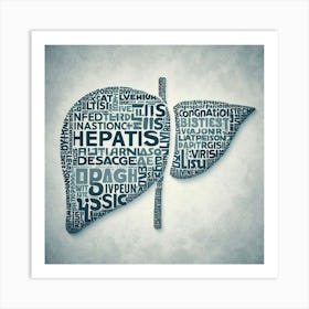 Hepatitis Word Cloud Art Print