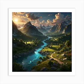 Landscape Painting 51 Art Print