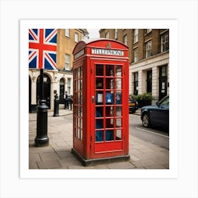 Echoes of London: The Iconic Red Telephone Box Art Print